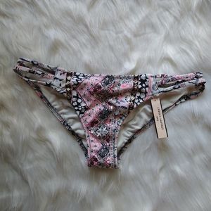 Victoria's Secret Strappy Cheeky Bikini Bottom~Abstract Geo Foil!